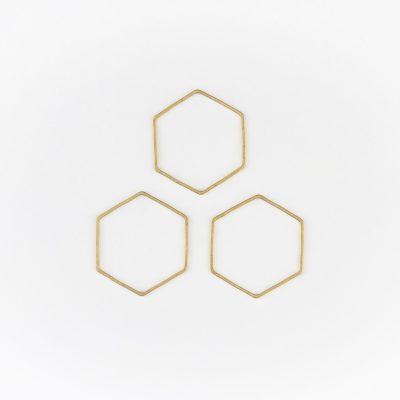 Raw Brass Hexagons