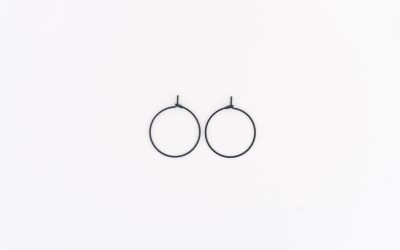 316 Surgical Steel Earring Hoops – Black – 20mm