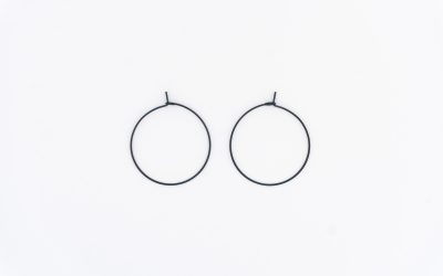 316 Surgical Steel Earring Hoops – Black – 30mm