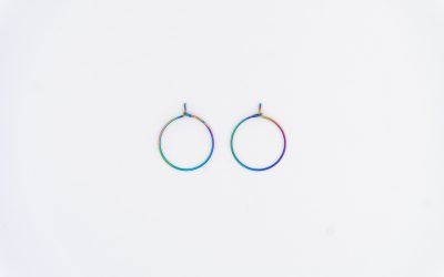 316 Surgical Steel Earring Hoops – Rainbow – 20mm