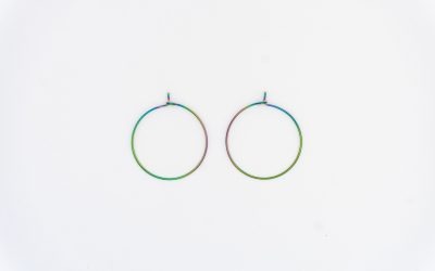 316 Surgical Steel Earring Hoops – Rainbow – 30mm