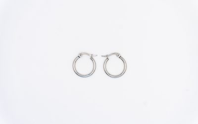 Stainless Steel Earring Hoops – Silver – 20mm