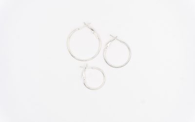925 Silver Plated Earring Hoops – Silver – 3 sizes